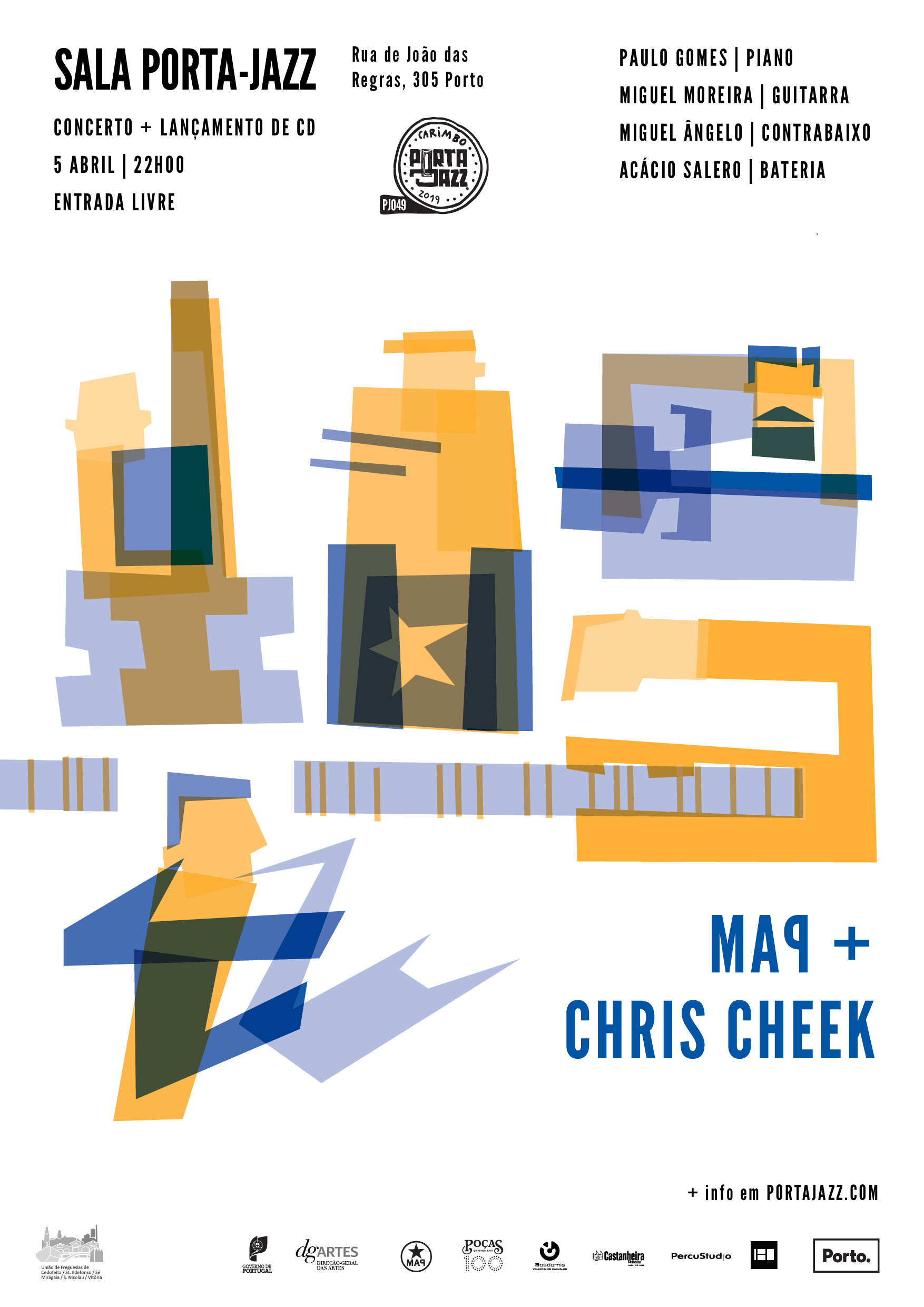 cartaz lançamento MAP + Chris Cheek